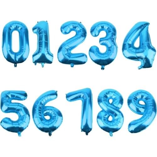 32 Inch Digital Aluminum Film Balloon Birthday Wedding Decoration Balloon 0-9 Digital Balloon Wedding Room Layout