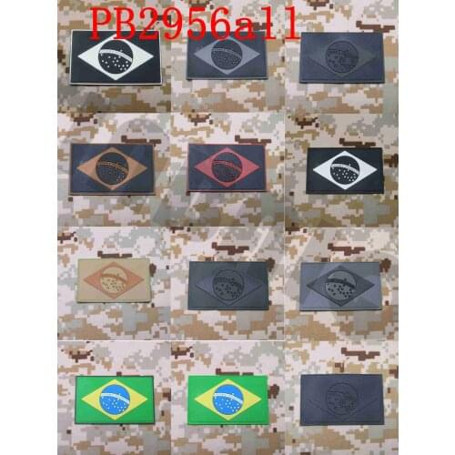 3D PVC patch Brazil national flag