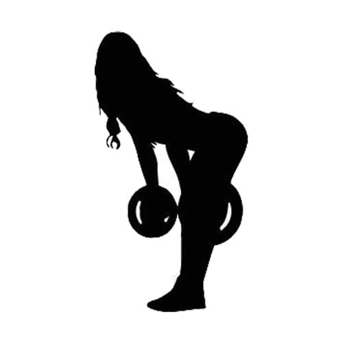 5.9*10.9CM Personalized Custom Womens Fitness Car Stickers Fashion Reflective Vinyl Car Decals C7-0742