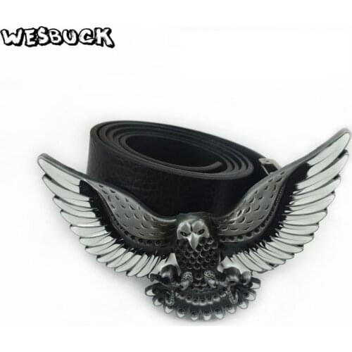 5 PCS MOQ WesBuck Brand The Fly Eagle Belt Buckle With Pewter Finish Western Belt Buckle