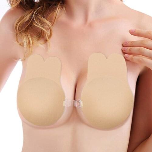 Push Up Bra Rabbit Strapless Adhesive Bra Sticker Self Adhesive Nipple Cover Reusable Breast Pastie Silicone Invisible underwear