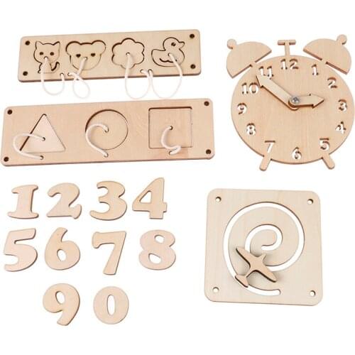 Baby Busy Board Diy Accessories Material Busyboard Childhood Wooden Toys