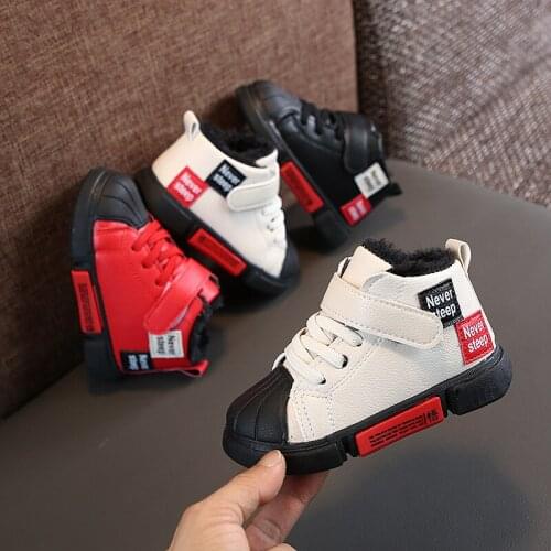 Childrens Boot Kids Shoes Boys Flock Leather Boots Girls Sneaker Fashion Winter Thick Plush Lined Warm Fringe Ankle Boots