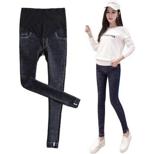 Spring and Autumn Fashion Pregnant Women Jeans Elastic Elastic Waist Jeans Pregnancy pantalon embarazada maternity clothes