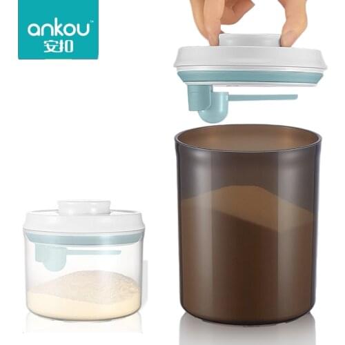 Air Tight Milk Powder Container Round Leakproof Formula Dispenser BPA-Free Sealed Food Snacks Storage Bottle Box