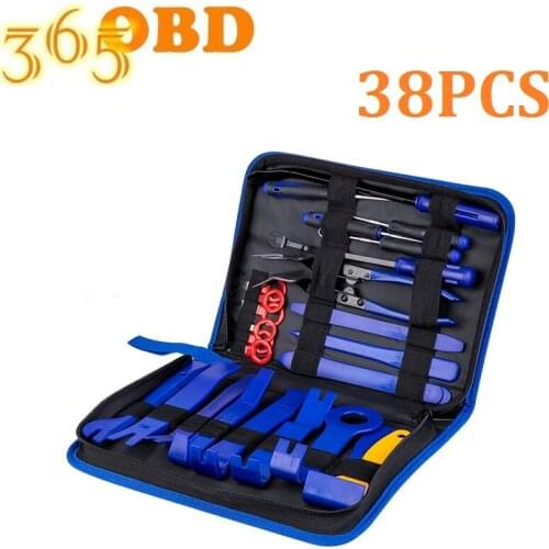 38 piece trim removal tool car door panel instrument panel audio radio removal tool kit car manual removal tool