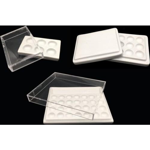 Ceramic material ceramic glazed plate with lid Technician tools ceramic palette Porcelain powder ceramic porcelain plate