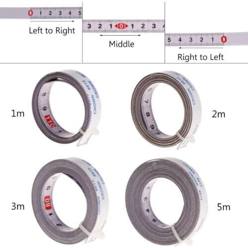 Miter Saw Track Tape Measure Self Adhesive Backing Metric Steel Ruler 1/2/3/5M