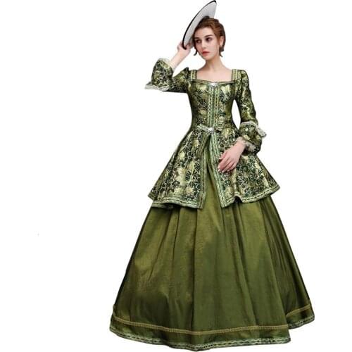 Royal Dress Silvery Green Princess Costume Fashion Clothing Fashion Party Dress prom dress