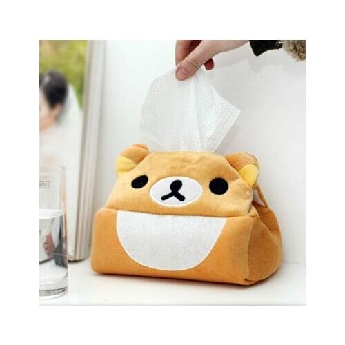 Lovely plush tissue box brown bear easily design Free shipping