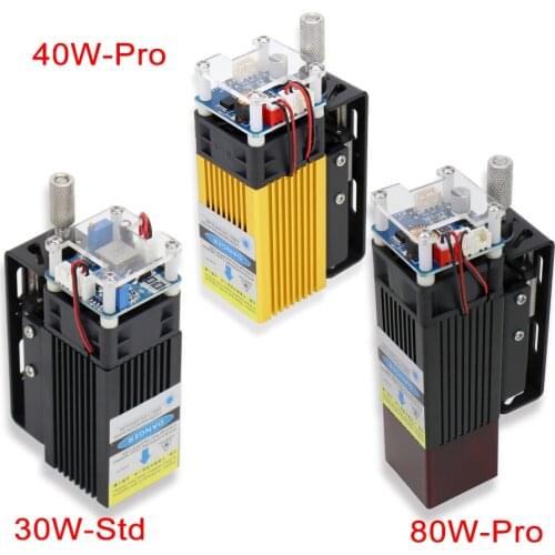 30W/40W/80W laser Module Laser Head 450nm Blue Laser TTL Module Set for Laser Engraving Machine Wood Marking Cutting Tool