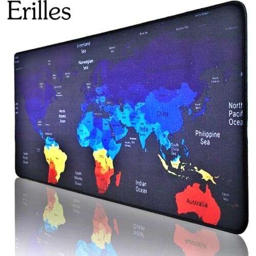 Hot Selling Extra Large Mouse Pad Old World Map Gaming Mousepad Anti-slip Natural Rubber Gaming Mouse Mat with Locking Edge