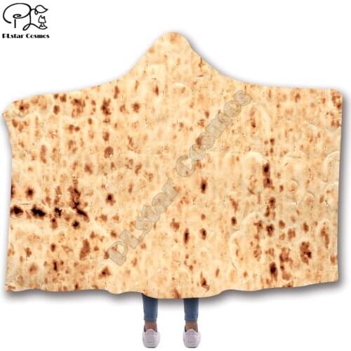 Mexican rolls pattern Hooded Blanket Adult colorful child Sherpa Fleece Wearable Blanket Microfiber Bedding style-4