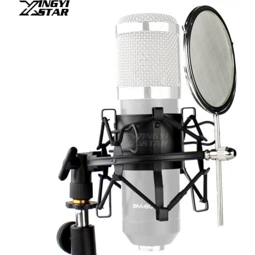 Metal Shock Mount Stand Spider Microphone Isolation Shield Pop Filter Studio Mic Windscreen Foam For CAD GXL2200 GXL3000 BM700