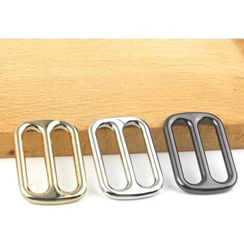 Metal Tri Glide Slide Buckle Middle Center Bar Adjuster Buckle for Leather Craft Bag Strap Belt Webbing 25/32/38mm