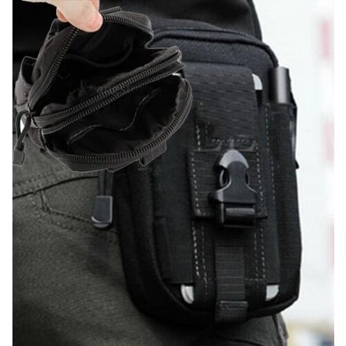 Fashion Waterproof Nylon Tactical Waist Bag Black Nylon Outdoor Sport Pack Pouch Military Camping Hiking Bag Belt Bag