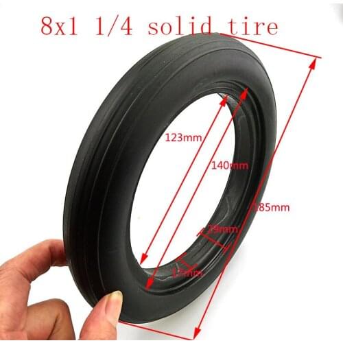 Lightning Delivery 8 inch wheels 8x1 1/4 electric scooter solid tire 8*1 1/4 solid 200*45 non inflation solid tire 20x45 wheel