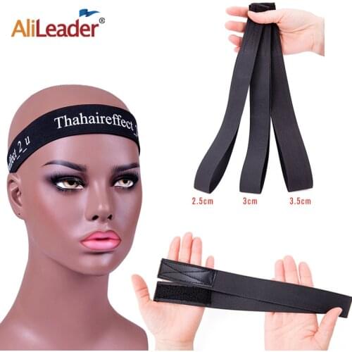 Alileader Highest Elastic Headband Wig Band For Edges With Adjustable Velcro Edge Laying Scarf Edge Wraps For Lace Frontals Wigs