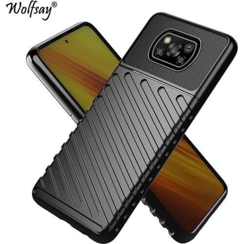 Rugged Fiber Shield Cover For Xiaomi Poco X3 NFC Case Anti-knock Full Cover Case For Xiaomi Poco X3 Case For Xiaomi Poco X3 NFC