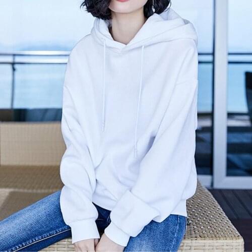 Oversized Pullover Hoodie Pure Cotton 2021 New Hooded Loose and Versatile Korean Version Plus Velvet Padded Jacket