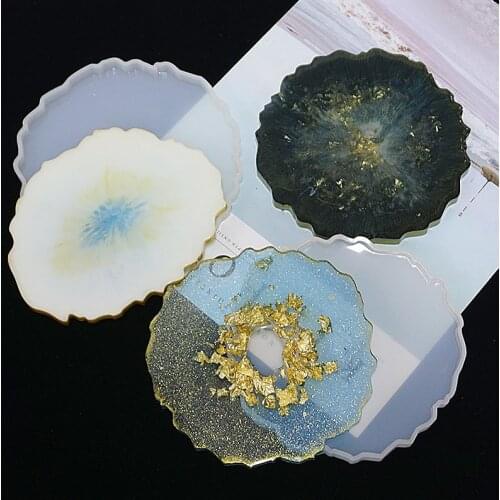 DIY Crystal Epoxy Resin Mold Fruit Plate Casting Silicone Mould DIY Crafts Jewelry Making Tools Coaster Tray Mold Plastic Art