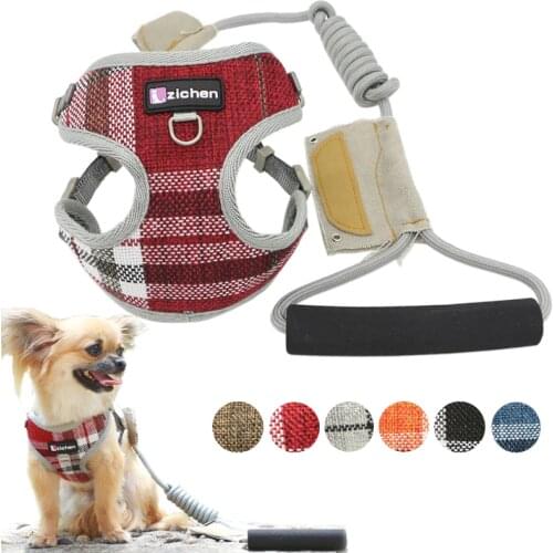 Pet Dog Harness Leash Vest Adjustable Soft Nylon Breathable Dog Harness Chihuahua Yorkshire for Medium Small Dogs Leash