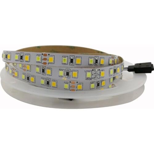 2835 CCT LED Strip 120leds/m CW/WW Dual White Color Temperature Adjustable Flexible tape 16.5ft 5m 12V Double Color