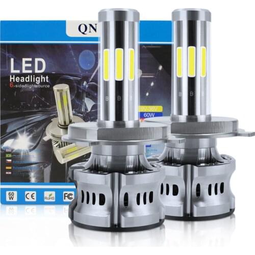 8sides LED Turbo Car Headlight Bulbs H4 LED H7 H1 H3 H11 H13 H27 HB2 HB3 HB4 9005 9006 3000K 6000K 16000LM Auto Fog Light Lamp