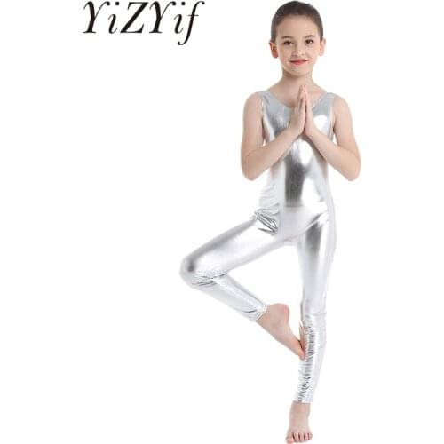 Shiny Ballet Leotard for Girls Kids Costumes Ballet Dance Gymnastics Leotard Jumpsuit Unitard Dancewear for Stage Performance