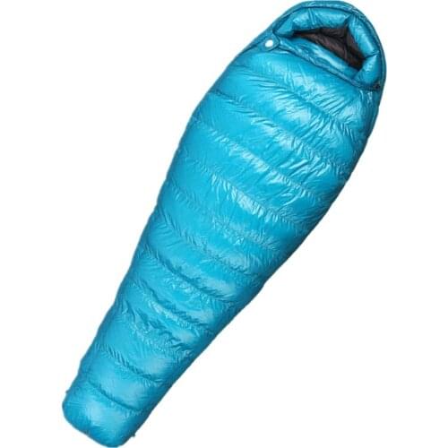 AEGISMAX M3 Lengthened Mummy Sleeping Bag Ultralight 95% White Goose Down Box Baffles Winter Outdoor Camping Hiking