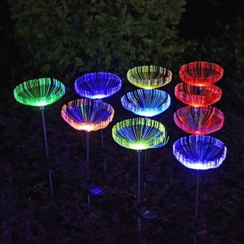 Outdoor Solar Jellyfish Light Led Fiber Optic Colorful Garden Landscape Light Garden Fence Terrace Decoration Christmas