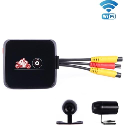 M6L WiFi 2CH Motorcycle Dash Cam DVR with Front Full HD 1080P & Rear View 720P Waterproof Motorcycle Camera Recorder GPS Remote