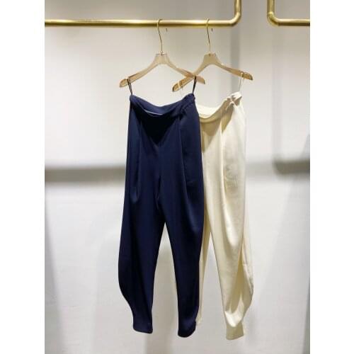 Ladies 2021 fashion new loose solid color wide leg pants 0310