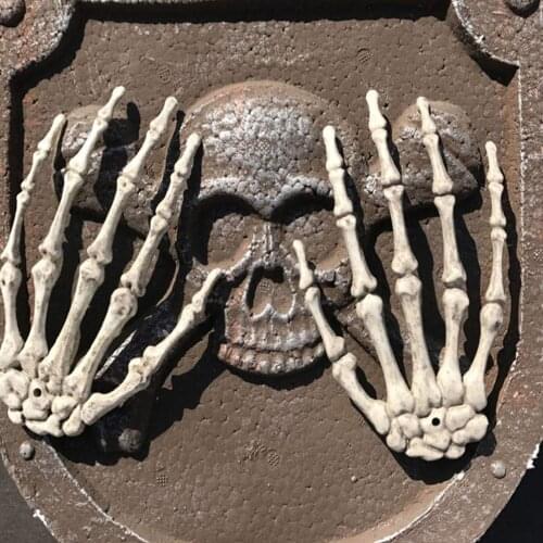 1 Pair Skeleton Hands Skull Hand Hair Clip Fake Skull Hand Bone Halloween Decoration Haunted House Decor Scary Props Supplies