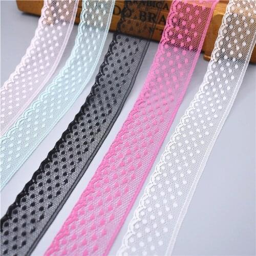 10yards/lot 32mm Lace Ribbon Roll Tape Clothing wedding dress jewelry Embroidered Net Lace Trim Fabric For Sewing Decoration