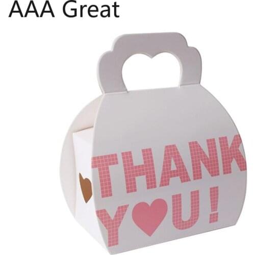 50Pcs/Lot Handmade Box Candy Jewelry Packaging Paper Packing Gift Boxes Bread Thank You Christmas Chocolate Birthday Cake Boxes