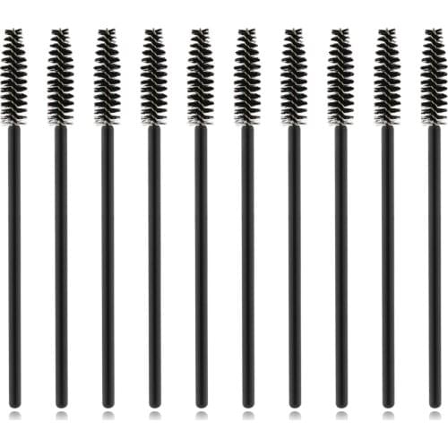 50pcs/Pack High Quality Disposable Crystal Eyelash Eyeliner Makeup Brush Diamond Handle Lip Mascara Wands Eyelash Extension Tool