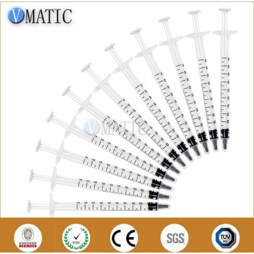 Free Shipping 100Pcs Non Sterilized High Quality 1ml/cc Plastic Glue Dispensing Syringe