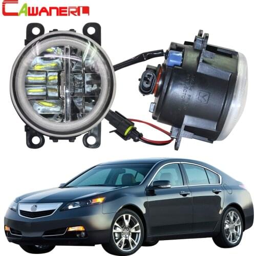 Cawanerl 2 Pieces Car Accessories LED Bulb H11 Fog Light + Angel Eye DRL Daytime Running Light 12V For Acura TL 2012 2013 2014