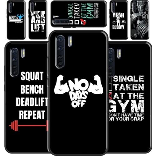 Bodybuilding Gym Fitness Quotes Case For OPPO Reno2 Z Find X3 Pro A3S A5S A15 A52 A72 A83 A91 A93 A5 A9 A31 A53 2020 Cover