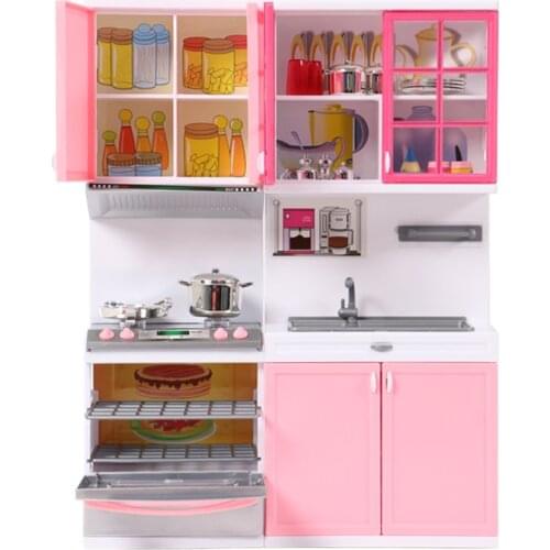 Childrens toy doll accessories play house kitchen kitchen combination high-end toys childrens simulation kitchen cutlery set