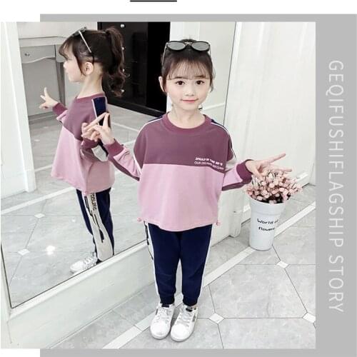 Children Suit Girls 2020 new spring clothing sports Long-sleeve Blouses + Pants Suit girl clothes Kids Girls Clothing Sets