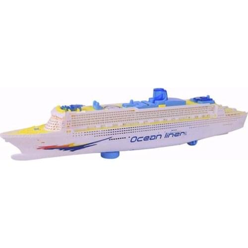 Kids Colorful Ocean Liner Ship Boa T Electric Flashing LED Light Sound Toy