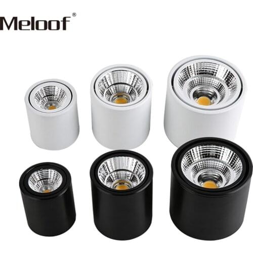 Dimmable Surface Mounted LED COB Downlight 5W/7W/9W/15W LED Lamp AC85V-265V Ceiling Spot Light with LED Driver White/Warm White