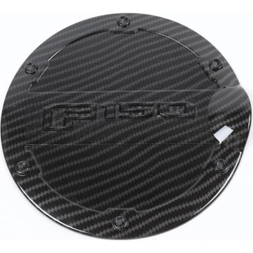 For Ford F150 F-150 Raptor 2015-2020 Car Carbon Fiber Fuel Tank Cover Gas Door Cap Oil Door Trim Cover Fit Accessories
