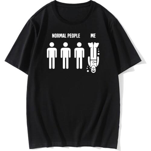 Scuba Diving Normal People Cotton T Shirt I am Different Vintage Tshirt Men Print Awesome Free Diving Spear Fishing Tops Tees
