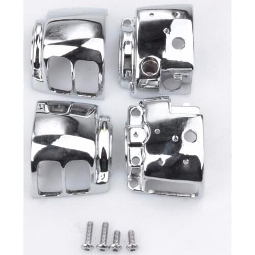 Motorcycle Chrome Switch Housings Cover For 1996-2006 Harley Dyna Sportsters 883 1200 XL Softail V-Rod Touring Road Street Glide