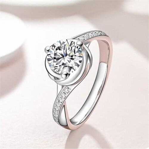 Classic Round Cut Zircon Wedding Rings Luxury Shining AAA Cubic Zirconia Bridal Rings Engagement Jewelry Anniversary Gifts