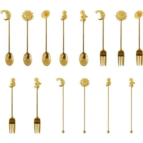 Stainless Steel Coffee Spoon Gold Tableware For Coffee Sugar Dessert Cake Ice Cream Soup Antipasto Cappuccino is delicate and b