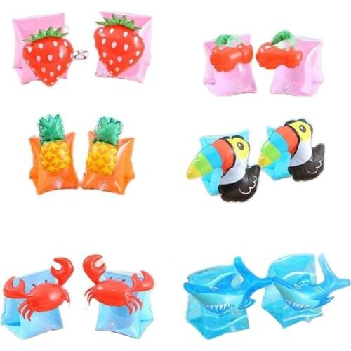 Baby Arm Swimming Ring Child inflatable Pool Float Swimming Arm Ring Safety Training Swimming Circle Float Ring Strawberry